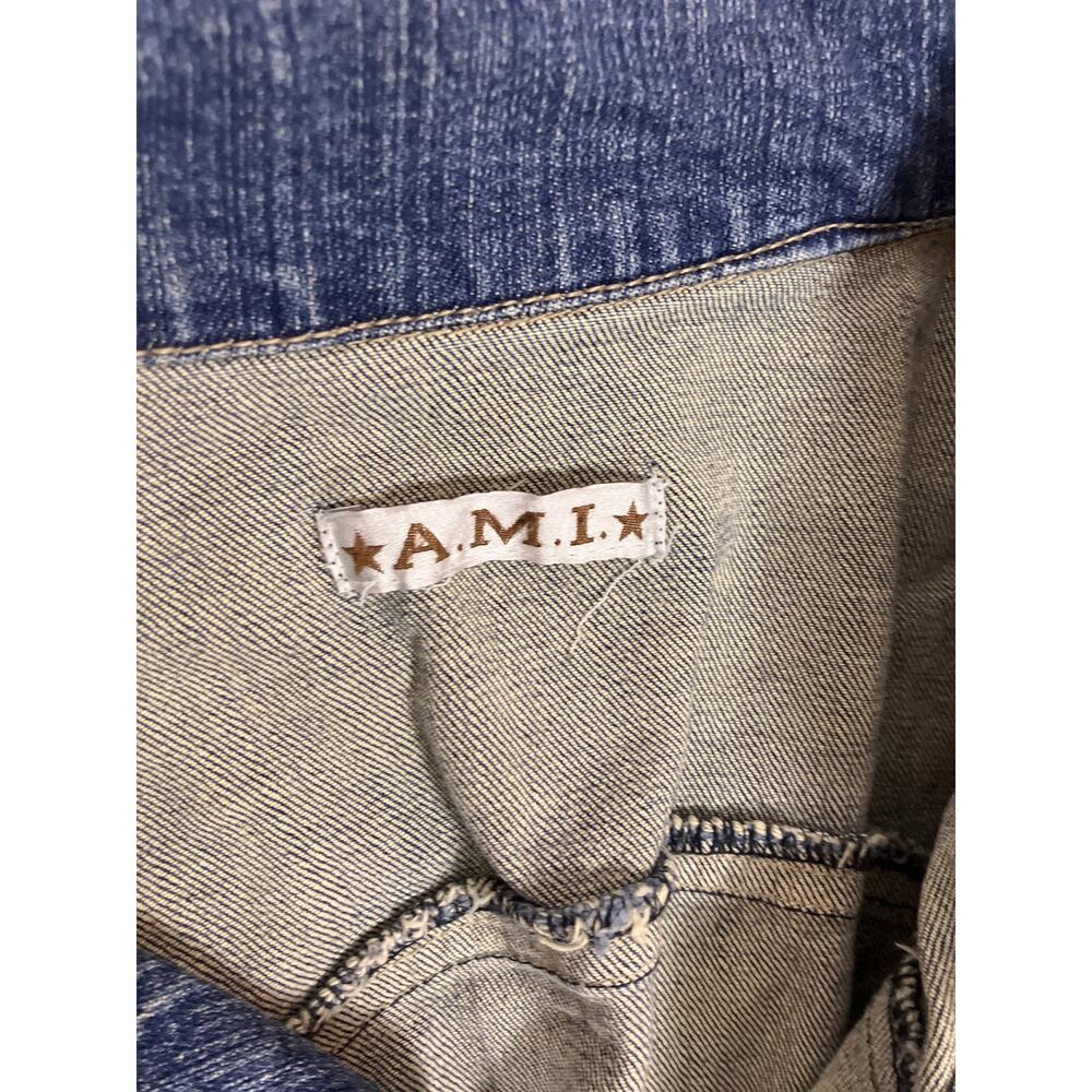 Y2K Denim‎ Jean Jacket Women’s Medium – Embroidered Pockets & Collar Vintage - Picture 3 of 5